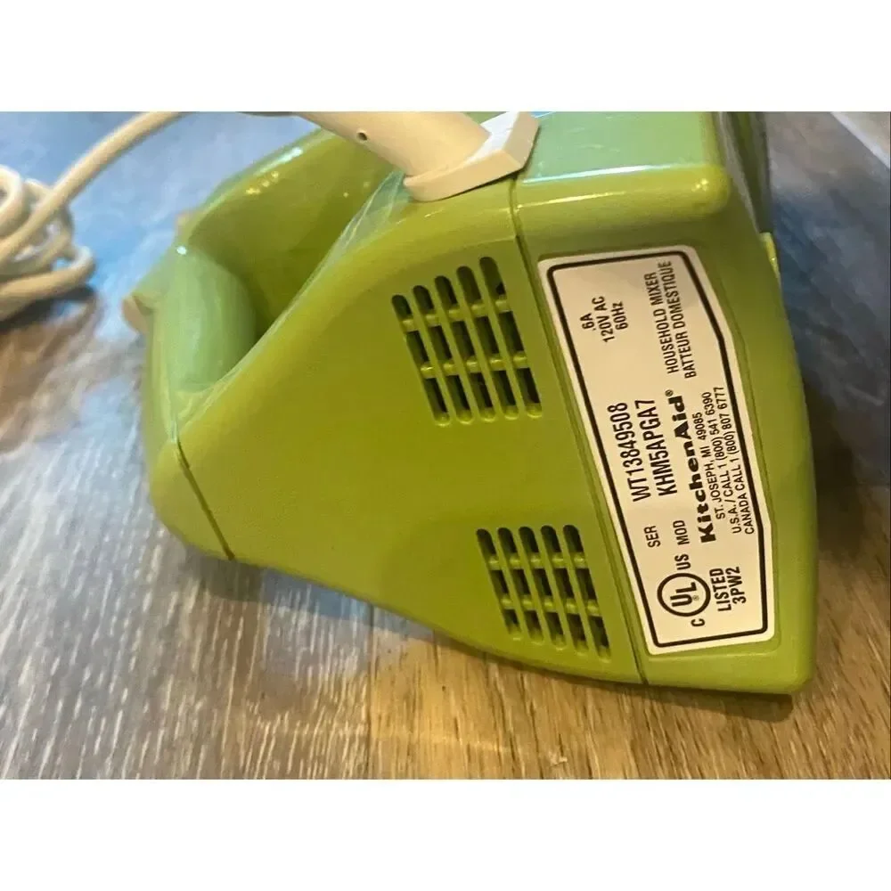 KitchenAid KHM5APGA7 5-Speed Hand Mixer Green Apple Tested Working